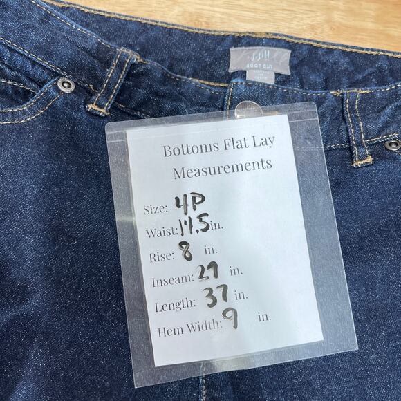 J. Jill Bootcut Jeans Mid-Rise Dark Wash Women's 4 Petite Jeans - Picture 7 of 7